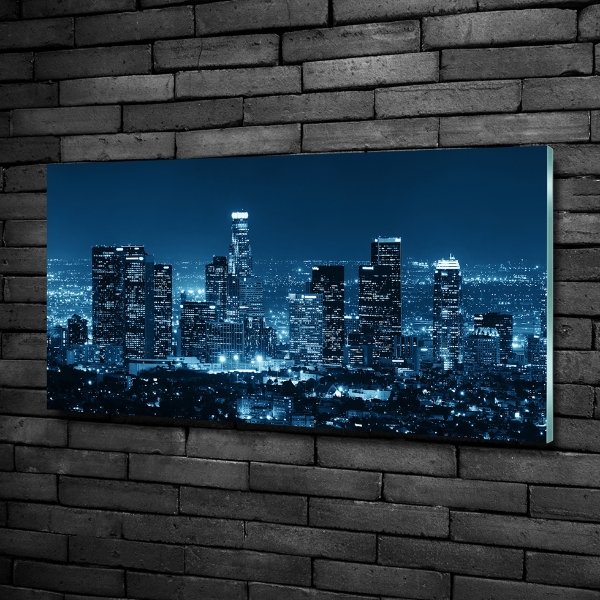 Schilderij op glas Los Angeles 's nachts