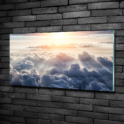 Glazen schilderij Wolken vanuit vogelperspectief
