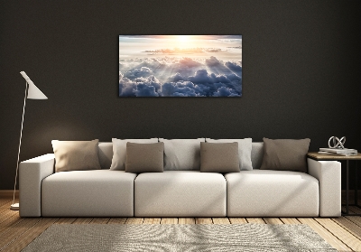 Glazen schilderij Wolken vanuit vogelperspectief