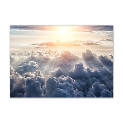 Glazen schilderij Wolken vanuit vogelperspectief