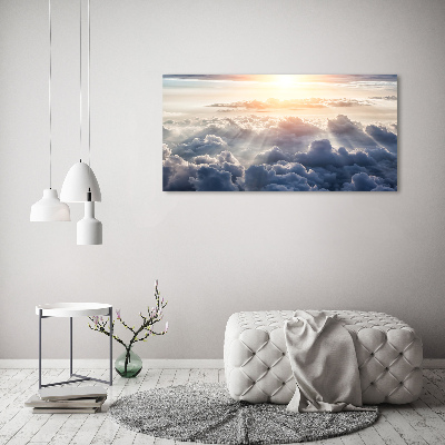 Glazen schilderij Wolken vanuit vogelperspectief