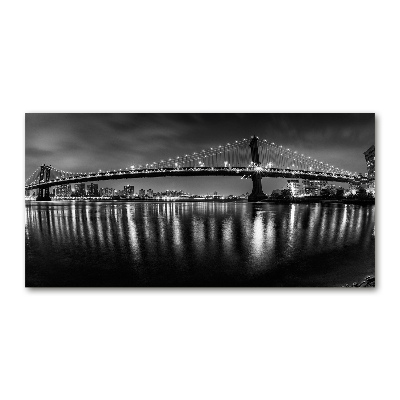 Schilderij glas Manhattan 's nachts