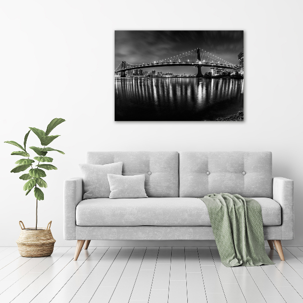 Schilderij glas Manhattan 's nachts