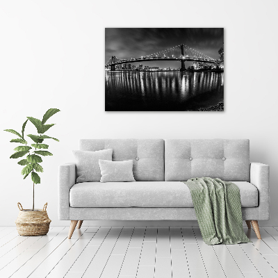 Schilderij glas Manhattan 's nachts