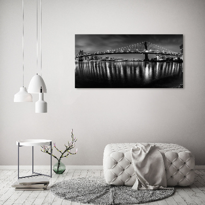 Schilderij glas Manhattan 's nachts