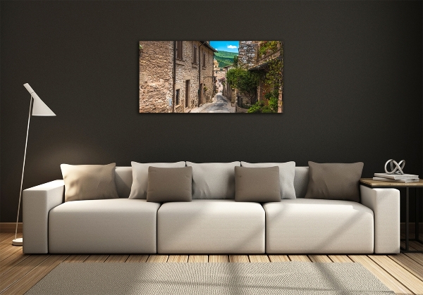 Glazen schilderij Een charmante straat