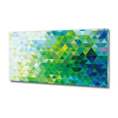 Schilderij glas Abstracte driehoeken