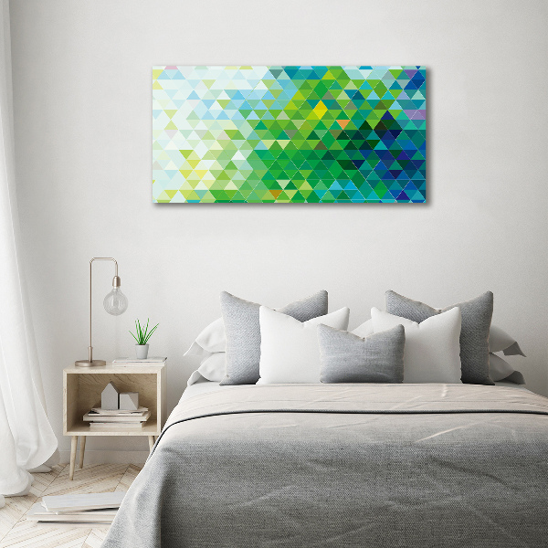 Schilderij glas Abstracte driehoeken