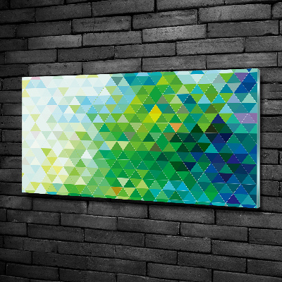 Schilderij glas Abstracte driehoeken