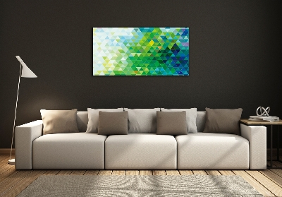 Schilderij glas Abstracte driehoeken