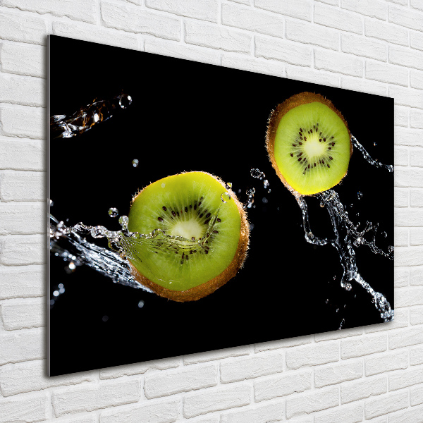 Schilderij op glas Kiwi en water