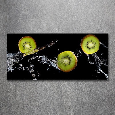 Schilderij op glas Kiwi en water