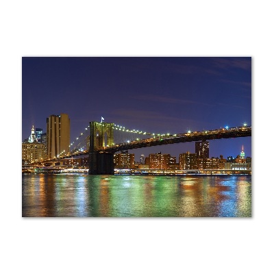 Foto schilderij op glas Manhattan 's nachts