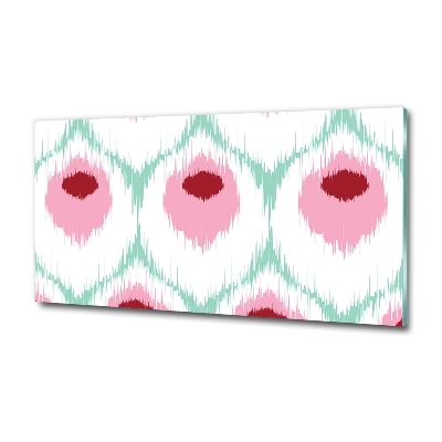 Schilderij op glas Pauwenpatroon