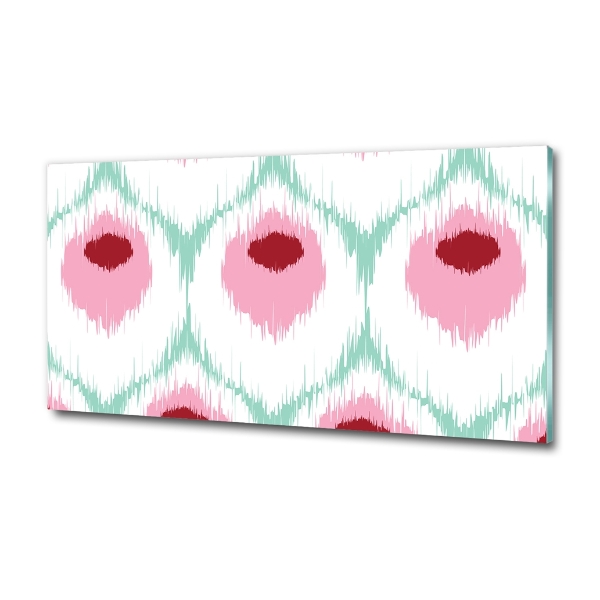 Schilderij op glas Pauwenpatroon