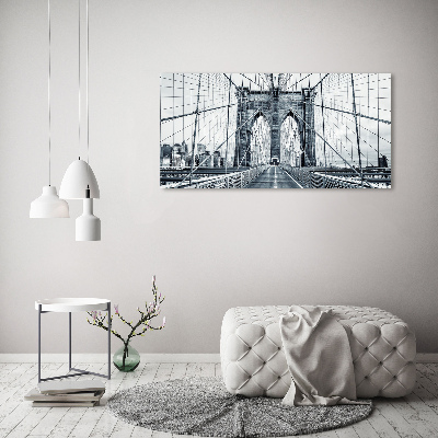 Foto schilderij op glas Brooklynbrug