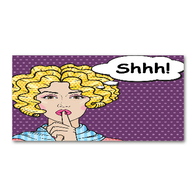 Schilderij glas Stripboekvrouw