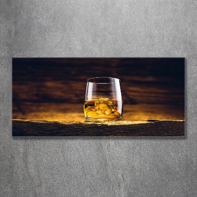 Glazen schilderij Bourbon in een glas