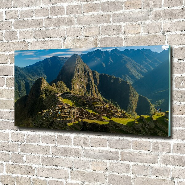 Foto schilderij op glas Ruïnes van Machu Picchu