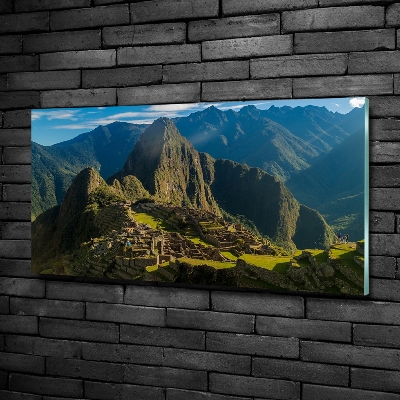 Foto schilderij op glas Ruïnes van Machu Picchu