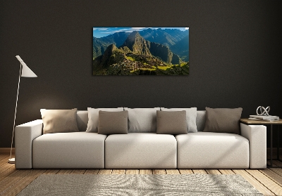 Foto schilderij op glas Ruïnes van Machu Picchu