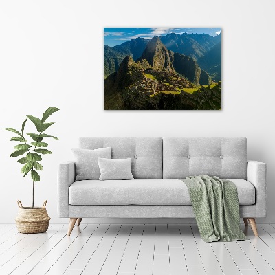 Foto schilderij op glas Ruïnes van Machu Picchu