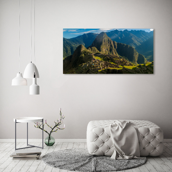 Foto schilderij op glas Ruïnes van Machu Picchu