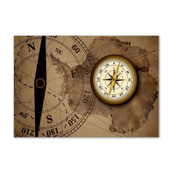 Foto schilderij op glas Kompas