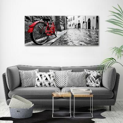 Foto schilderij op glas Rode fiets