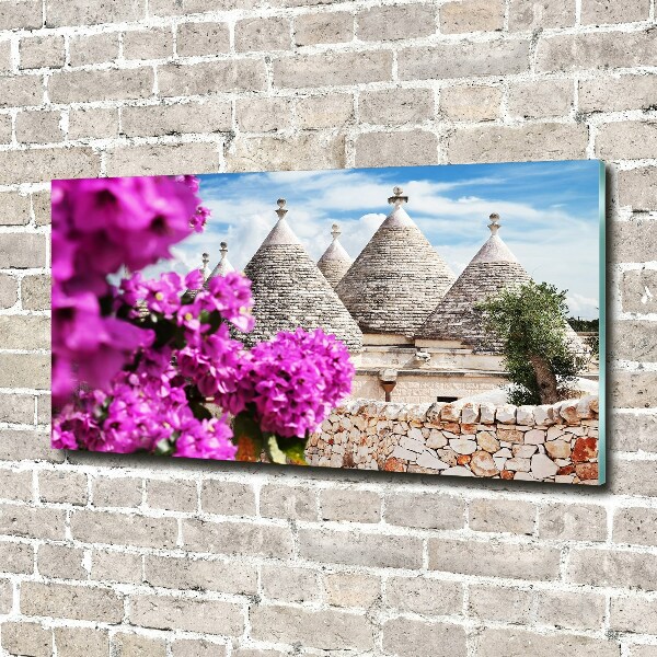 Schilderij op glas Trulli-huizen