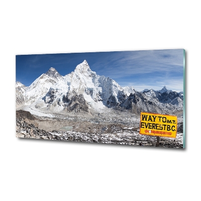 Glazen schilderij Mount Everest