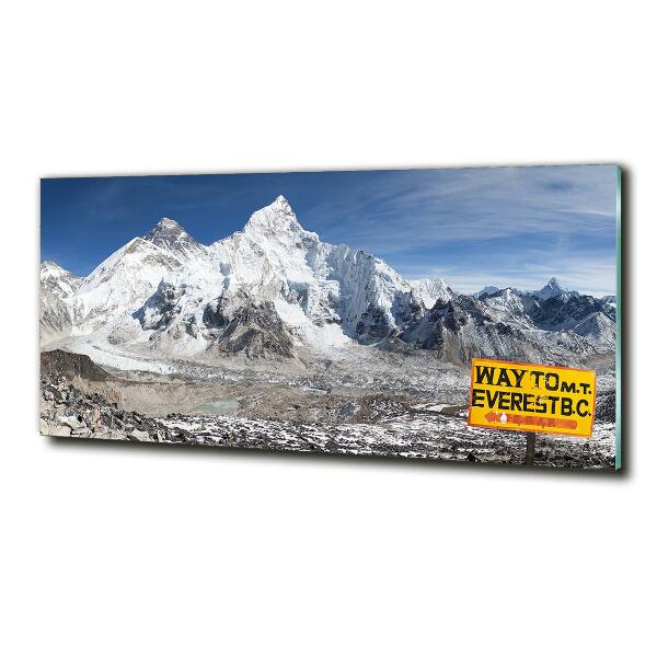 Glazen schilderij Mount Everest