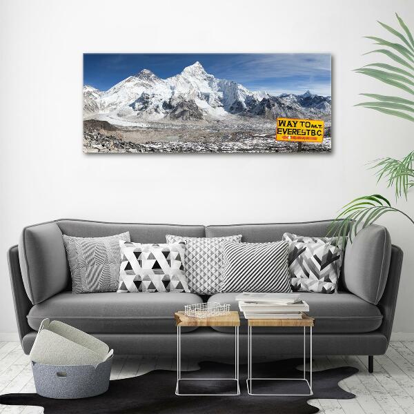 Glazen schilderij Mount Everest