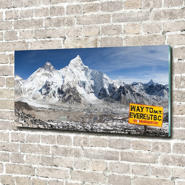 Glazen schilderij Mount Everest