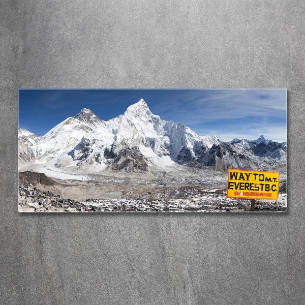 Glazen schilderij Mount Everest