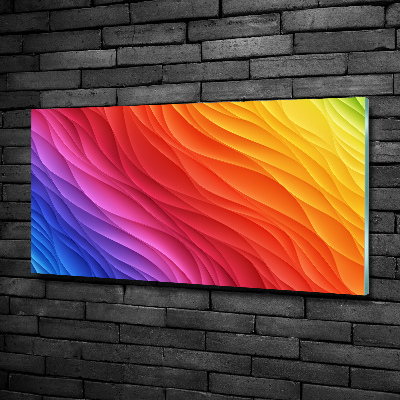 Glazen schilderij Kleurrijke golven