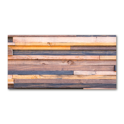 Schilderij glas Houten muur