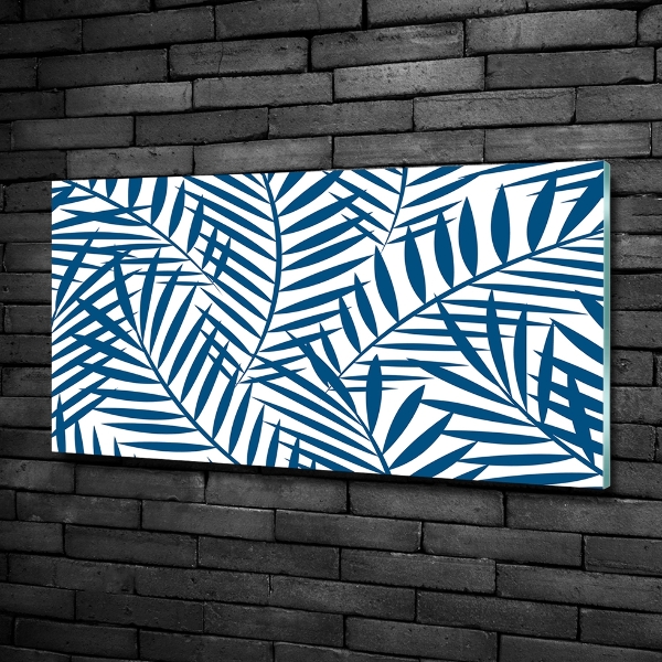 Foto schilderij op glas Palmbladeren