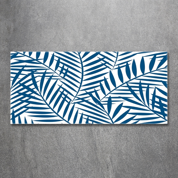 Foto schilderij op glas Palmbladeren