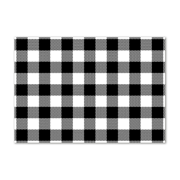 Glazen schilderij Zwart-wit geblokt