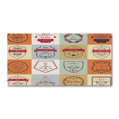 Glazen schilderij Skateboardborden