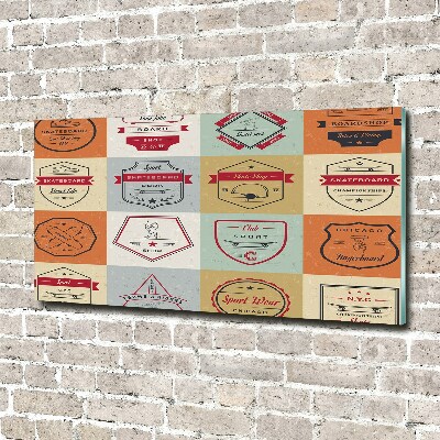 Glazen schilderij Skateboardborden