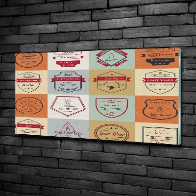 Glazen schilderij Skateboardborden