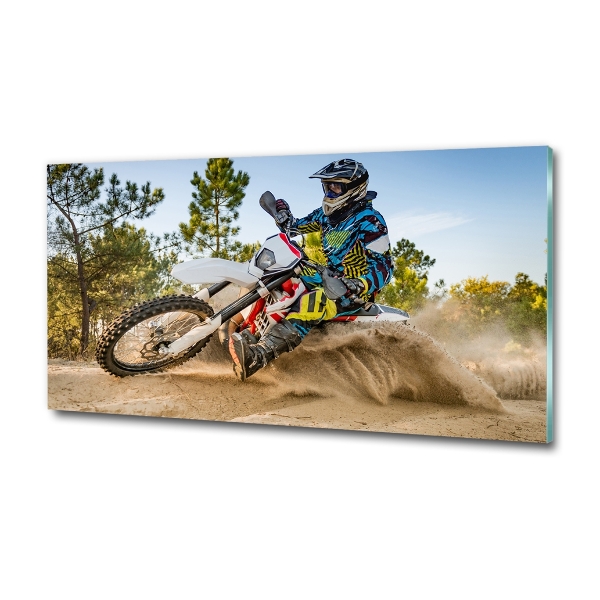 Foto schilderij op glas Motocross