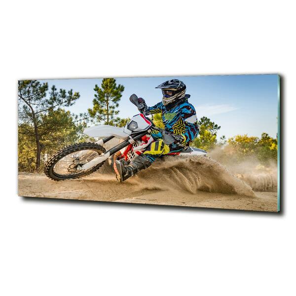 Foto schilderij op glas Motocross