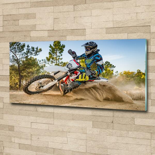 Foto schilderij op glas Motocross