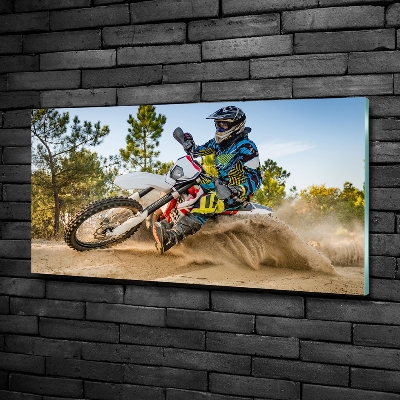 Foto schilderij op glas Motocross