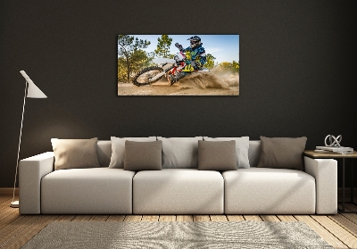 Foto schilderij op glas Motocross
