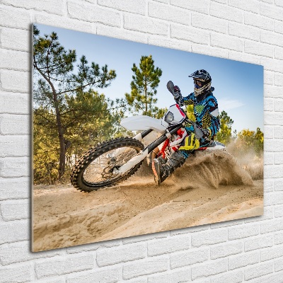 Foto schilderij op glas Motocross