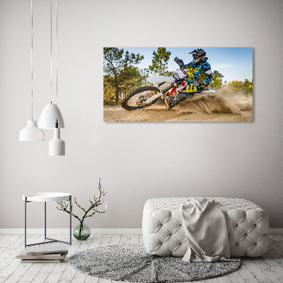Foto schilderij op glas Motocross